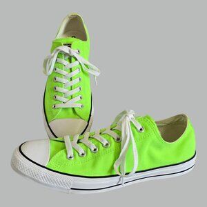 Converse All Star Sneakers Shoes Neon Lime Green 152808F Women Size 12 Men 10